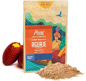 Andes Aguaje Fruit Powder - Buriti Wild Harvested in Peru - Support Menstrual Disorder - Non-GMO Allegen-Free &amp; Vegan - Halal - Contiene Phytoestrogens - 5.2 Ounce (40 Servings)