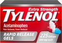 Tylenol Extra Strength Acetaminophen Rapid Release Gels, Doin Reliever and Fever Reducer Medicine, Gelcaps with Laser-Drilled Holes, 500 mg Acetaminophen, 225 Conde