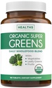 USDA Organic Super Greens Supplement - Organic Greens Fruits and Vegetable Supplement for Adults with 28 Superfood Complex with Superfruits Roots Herbs " More - Vegan " Non-GMO (Up to 3 Month Supply)