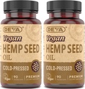 DEVA Vegan Virgin Hemp Seed Oil Capsules 2-Pack – Cold-Presed, Unrefined, 90 Conde Ea