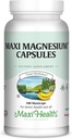 Magnesium Capsules - Producción de energía - Muscle & Nerve Health - Soporte de bonificación - Suplemento de magnesio del óxido de magnesio, magnesio Glycinate Chelate y Citrato de magnesio - 180 Conde de Maxi Health