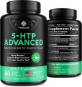 TWINLEAF 5 HTP Supplement for Mood Support - Made in USA - Natural 5-HTP & L-tripptophan Capsules - 5-HTP Booster for Men &amp; Women - Proprietary Formula for Mood and Relaxation - 60 Vegan Capsules