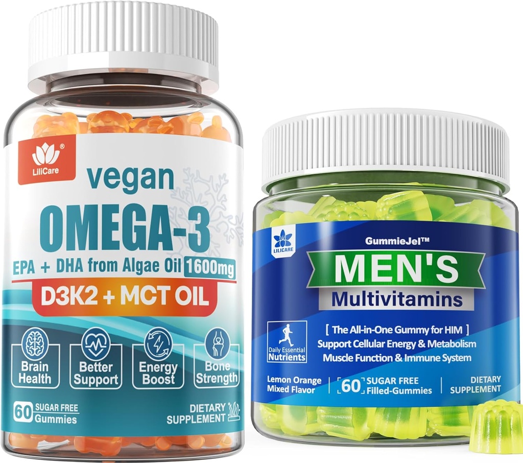 Hombres Multivitaminas Gummies Vegan Omega3 Gummies 1280mg