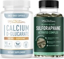 Complejo Sulforaphane con Calcio D-Glucarate tóxico Hormona Balancing Bundle con Avanzado Microlet Hormona Balance Suplemento (60 Servings) y Vegan Gluten Gluten libre CDG Suplemento (90 Servings)
