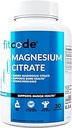 Fitcode Magnesium Citrate Capsules 400mg - Muscle and Bone Health Magnesium Suplemento con Puro Citrate de Magnesio para Relajación muscular &amp; Bone Strength - 60 Veggie Magnesium Capsules for Heart Health