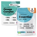 Complemento Complejo Omega &amp; Esencial Bundle multivitamínico - Soporte integral de nutrición Vegana para salud y bienestar óptimos
