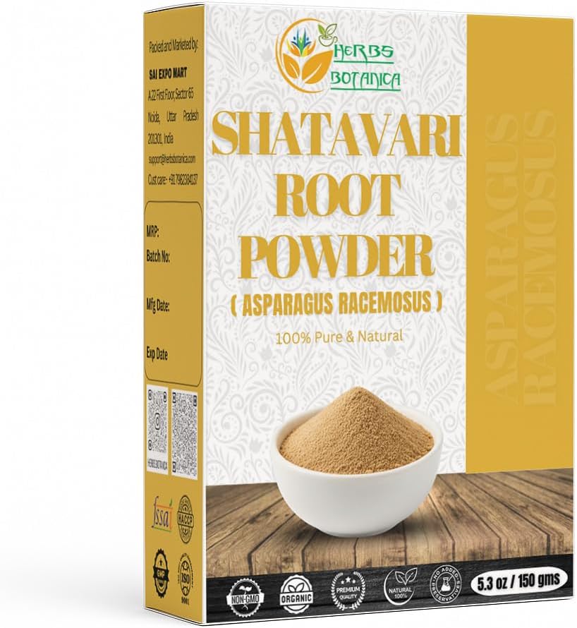 Herbs Botanica Shatavari Powder Natural Asparagus Racemosus for Lactation Breastfeeding Shatavri Satawar Kalpa Kalp India Mejora la Lactation ¦
