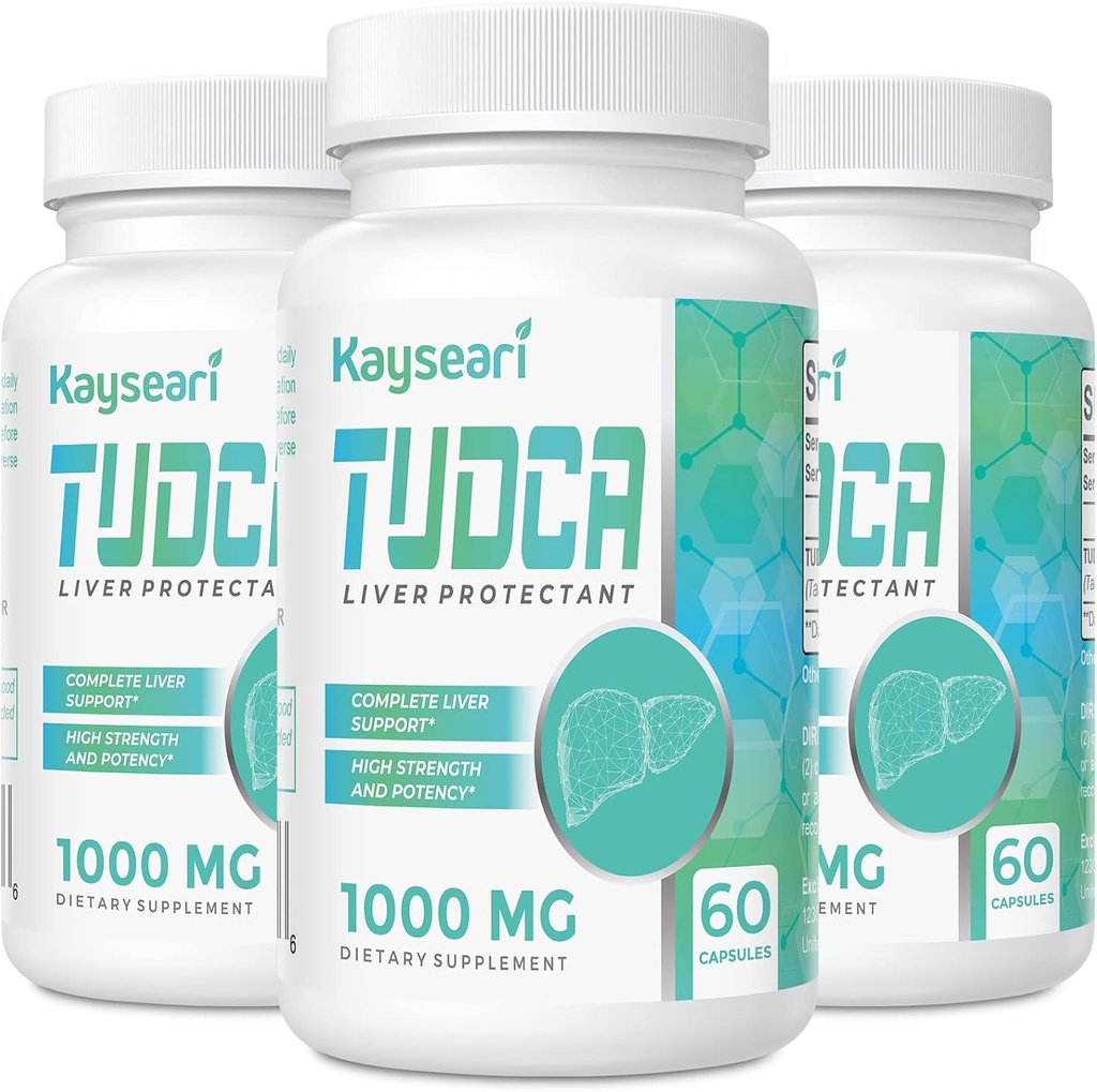 TUDCA Bile Salts Supplement 1000mg - 180 Veggie Capsules,Liver Support Supplement for Detox Cleanse,Gelatin Free