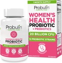 Probiótico Probulina Mujeres - Vaginal, UT, Gut &amp; Immune Health with Lactobacillus Reuteri - 20 Billion CFU, 12 Strains Probióticos & Prebióticos - 30 Vegan, Gluten Free Capsules for Whole-Body Wellness