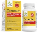 Terry Naturalmente Curamin Extra Strength - Curcumin " Boswellia for Healthy Circulation Support - Suplemento Turmérico para soportar las articulaciones, la salud muscular " Producción endorfina - 90 Tabletas