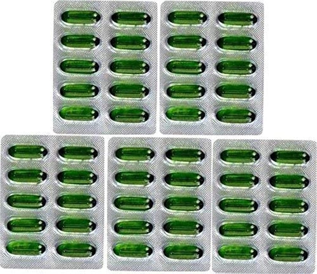 50 Evion capsules Vitamina E para la cara de alumbramiento, cabello fuerte, acné, uñas, piel de alumbramiento 400mg