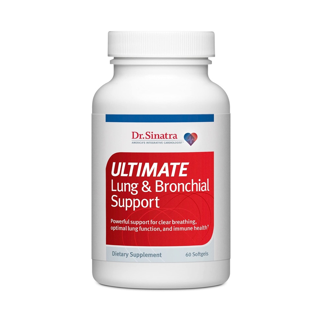Dr. Sinatra Ultimate Lung &amp; Bronchial Support Supplement for Lung Health, Clear Breathing, Immune and Heart Health, and Seasonal Respiratory Challenge Support (60 Capsules, 30-Day Supply)