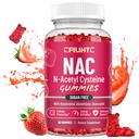 CFILIHTC NAC Gummies 600mg, N Acetyl Cysteine Suplemento con Glutathione, Resveratrol, Magnesium, CoQ10, NAC Chewable for Antioxidants & Immune Support, Strawberry Flavor 60 Gummies