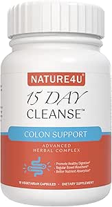15 días de limpieza Gut Support, Avanzado Gentle Daily Colon Gut Cleanse Detox para Hombres Mujer con Senna, Cascara Sagrada, Psyllium Husk y Probiótico, 15 cápsulas