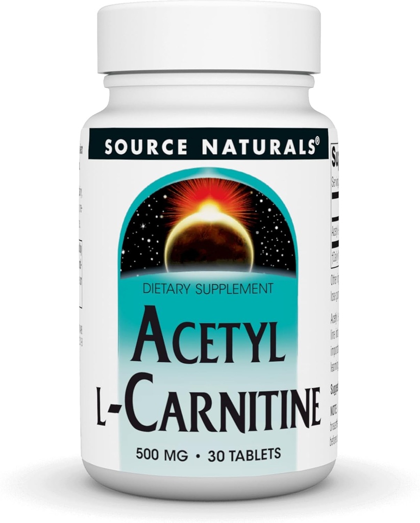 Fuente Naturales Acetyl L-Carnitina, 500mg, 30 Tablets