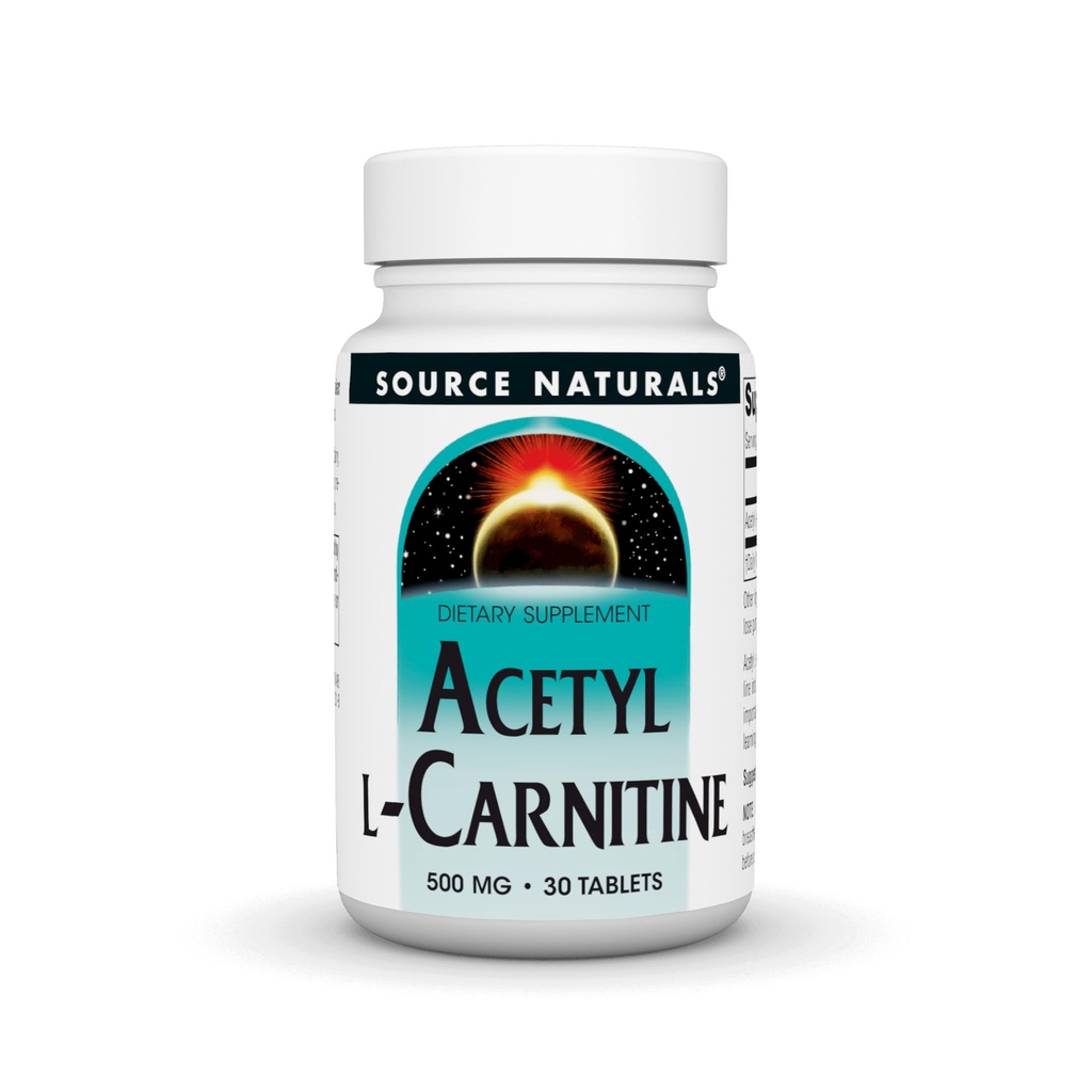 Source Naturals Acetyl L-Carnitine, 500mg, 30 Tablets
