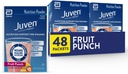 Juven Therapeutic Nutrition Drink Powder Incluido Peptides Collagen, Amino Acids, y HMB Para el soporte de curación de heridas, Fruit Punch, 48 Packets
