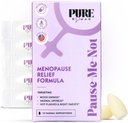 Pure Woman Pause-Me-Not Menopause Relief Vaginal Suppositories - Moisturizador Vaginal para Mujeres Menopáusicas - Vitamina E &amp; Acid Vaginal Suppositorios para la sequedad, Hot Flash &amp; Night Sweat