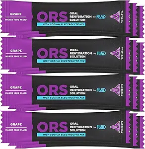 Fluid Tactical - ORS Extreme Dehydration Electrolytes, Grape tención 12 Conde Stick Packs