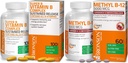 Bronson Methyl B12 5000 mcg Vitamina B12 Methylcobalamin Lozenges + Complejo Super B Vitamina B Sostenido Slow Release