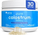 Zena Nutrition Bovine Colostrum Powder Suplemento, 2000mg Pure Colostrum, Supports Immune and Digestive Health, Promotes Gut Health, Keto, Gluten Free, Fat Free, Grass Fed, Unflavored, 30 Servings