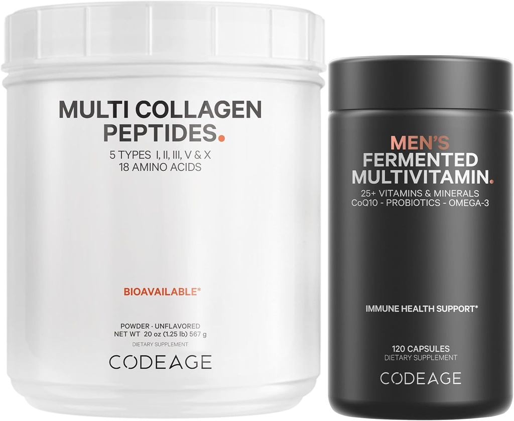 Codeage - Multi Collagen Protein + Hombres Daily Multivitamin Bundle