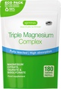 Igennus Complejo de Magnesio Triple Superior, Glycinate totalmente reformado, Taurate & Citrate, Etiquetas limpias, Alta Biodisponibilidad " Absorción, 180 Tabletas, Vegan, No amortiguado