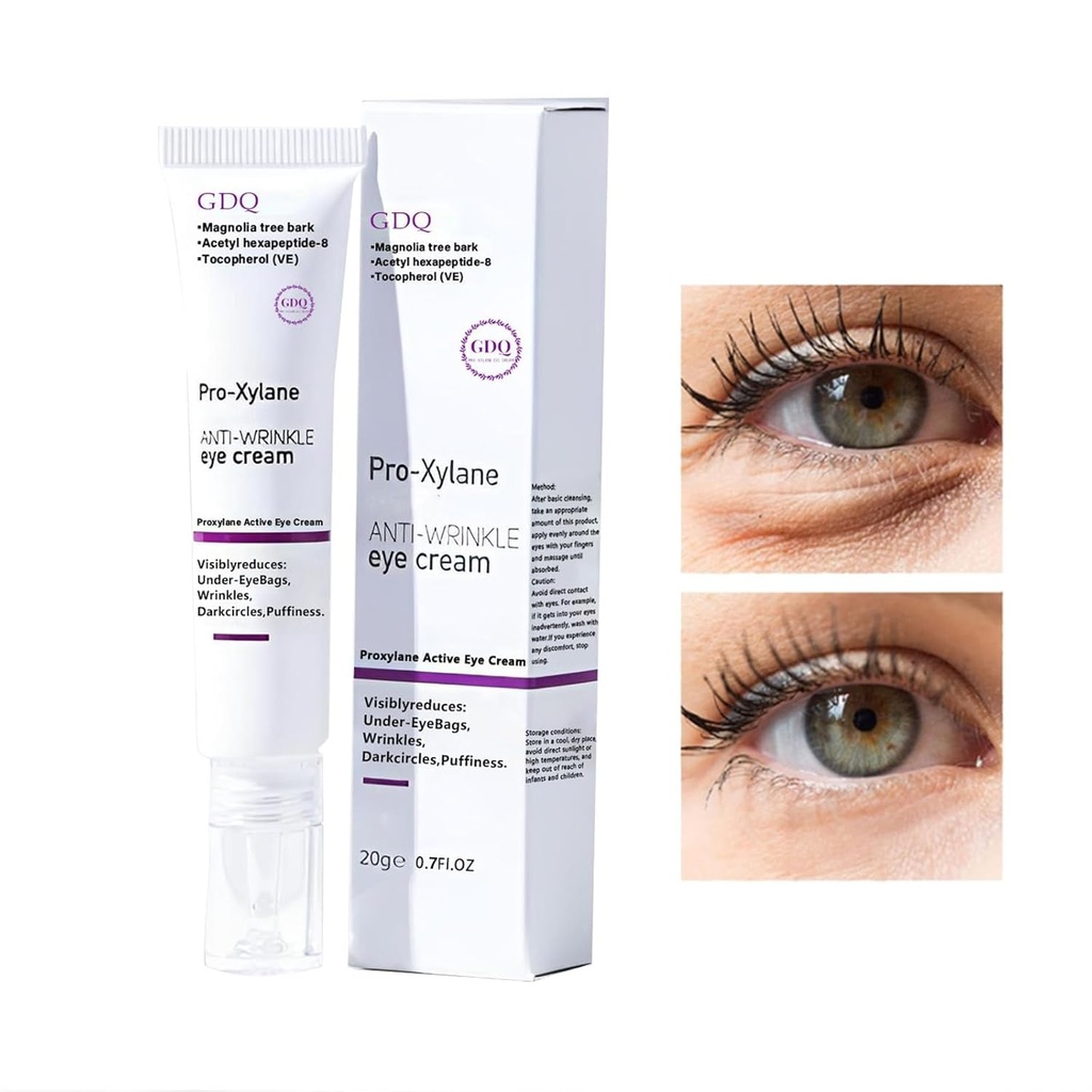 GDQ Anti-Wrinkle Eye Cream,Korea Active Anti-Wrinkle Eye Cream,Anti-Aging, Anti-Oxidation,Fade Fine Lines,Reduces Under-Eye Bags, Dark Circles ' Puffiness for Youthful,20 g / 0.7 oz