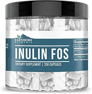 Elementos terrestres Inulin FOS 200 Capsules, Puro ' Undiluted, No Additives