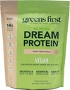 Greens First Dream Protein Plant-Based Vegan Powder - USDA Organic Pumpkin, Hemp & Pea Protein - Gluten-Free, Non-GMO, No Añadido Sugar (Creamy French Vanilla, 24.8 oz)