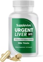 Urgent Liver 911 Herbal Liver Support Suplemento Liver Cleanse Detox &amp; Repair Formula with Milk Thistle Silymarin Dandelion Root and Artichoke Extract for Liver Health, 60 Capsules (1)