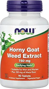 AHORA Alimentos Horny Goat Weed 750 Mg 90-Tablets