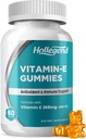 Vitamina E Gummies 268mg 400 UI, Vitamina Natural E Suplemento Chewable para Adultos, Mujeres &amp; Hombres, Skin &amp; Immune Salud, Antioxidante, Orange Flavor, 60 Condes
