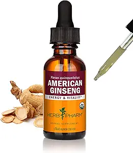 Herb Pharm certificado extracto de ginseng orgánico americano - 1 onza