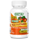 DEVA Vegan Multivitamin and Mineral Supplement - One Daily Vitamin Formula with Greens - Iron Free - 90 Coated Tablets, 1-Pack
