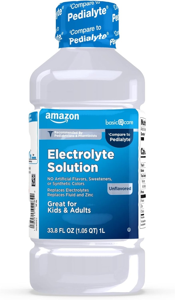 Cuidado básico Solución de electrolitos orales, Desarrollado, 33.8 fl oz (Pack of 1)