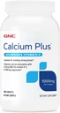 GNC Calcio Plus Magnesio & Vitamina D-3 1000mg, Esencial para la construcción de huesos fuertes, 180 Con