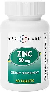 GeriCare Gericare Zinc Sulfato 220mg Suplemento dietético, 60 Cuenta