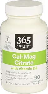 365 Valor diario, Cal Mag Citrato con vitamina D3, 90 ct