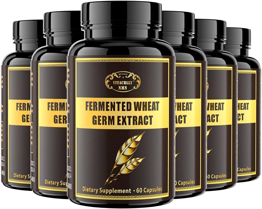 Spermidine Supplements - Wheat Germ Extract Capsules 1000mg Potent Fórmula con 10mg Spermidine & Zinc para Antioxidante, Renovación Celular, Sistema Immune y Aumenta Energía 360 cápsulas (6 botellas)