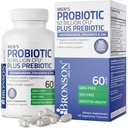 Bronson Hombre Probiótico 50 billón CFU Plus Prebiótico con Ashwagandha, Fenugreek " Zinc, soporta la digestión saludable " Función inmunitaria No GMO, 60 cápsulas vegetarianas
