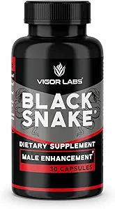 Black Snake por VIGOR LABS - Male Enhancement Capsules (30 cápsulas), Boosts Blood Flow, Size and Hardness. Potente Blend Proprietary de Ingredientes Naturales. Made in The USA