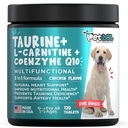 Taurine Supplement for Dogs with L-Carnitine and Coenzyme Q10 (CoQ10): Vet Endorsed for Enlarged Heart (DCM), Congestive Heart Failure, Taurine Deficiency: 3-in-1 | Dog Supplements- 120ct