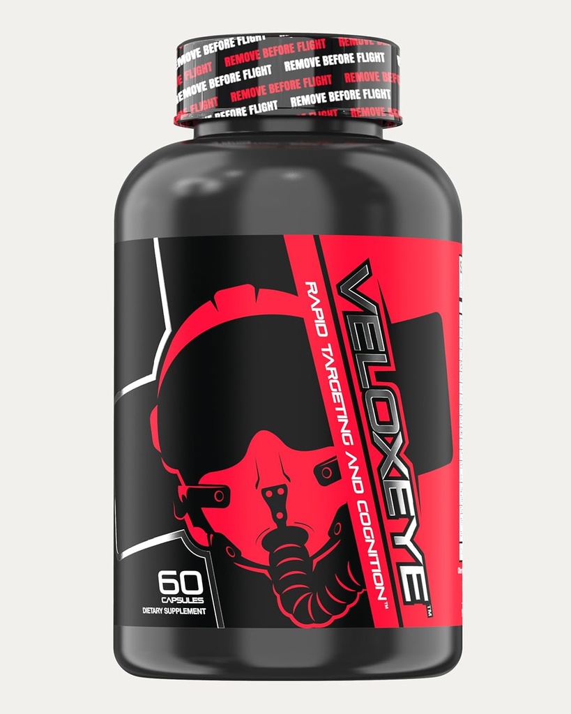 VELOXEYETM Vitaminas Oculares para Visión. Suplemento de salud ocular para adultos. Patented high-Potency 20mg Lutein y 4mg Zeaxanthin. 240mg Bilberry + 16 vitaminas antioxidantes. Mejorar la vista naturalmente