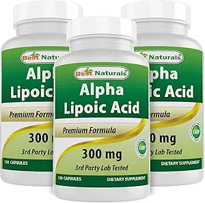 Mejores Naturales Ácido Lipoico alfa 300 mg 120 Capsules (120 Conde (Pack of 3))
