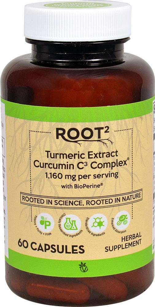 Complejo Vitacost Turmeric Extract Curcumin C3 con Bioperina - 1,160 mg por Serving - 60 cápsulas