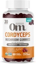 OM MUSHROOM SUPERFOOD Cordyceps Gummies, USA Grown Organic Mushrooms, Supports, Endurance, Energy, " Recovery, 60 Count, 30 Servings Gummy Supplements