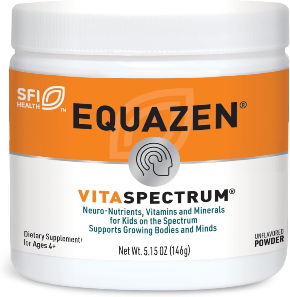 EQUAZEN VitaSpectrum Powder - Nutrientes, Vitaminas y Minerales Polvo para Niños - con Choline, Folate, B12, B6, Vitamina E y Vitamina D (5.15 oz)