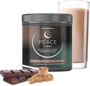 Peace Sleep - Sleep and Recovery Chocolate Powder Drink Mix - Sleep Aid Supplement with GABA, L-Tryptophan, L-Theanine, Glycine - for Tranquil Sleep, Restful Nights, Productive Days - Gluten Free