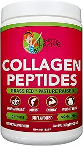 Skinny Jane Collagen Peptides Powder - Rejuvenece la piel - Pelo sano y uñas -Apoyos Juntas - Keto Friendly, Zero Carbs - Desarrollado - 35 Servimientos